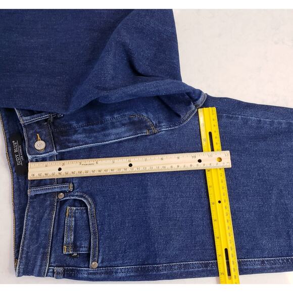 NWT JUDY BLUE High Waist Tummy Control Straight Leg Dark Blue Jeans Size 5/27 - Picture 9 of 11